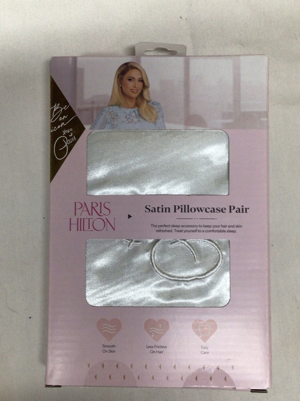 Paris Hilton Satin Pillowcase Pair - Silver